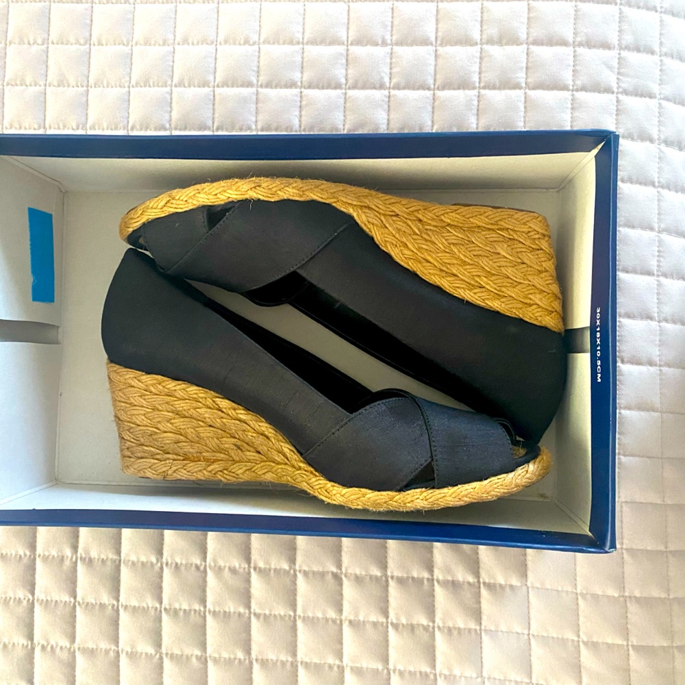 Wedge Black Espadrilles